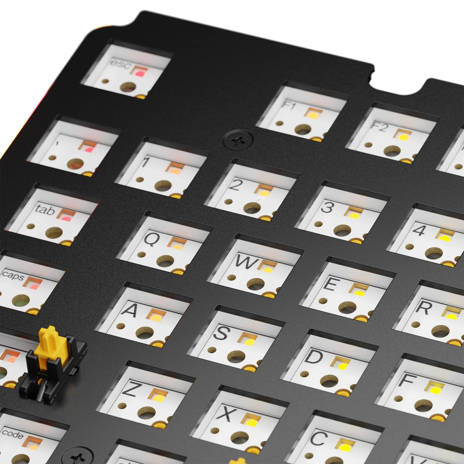 GMMK 3 Mechanical Keyboard Switch Plate - 100% Aluminum ANSI Layout (Black) for Custom Gaming & Typing Setup