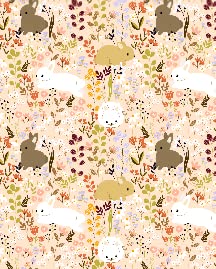 Cute Rabbit and Flowers1