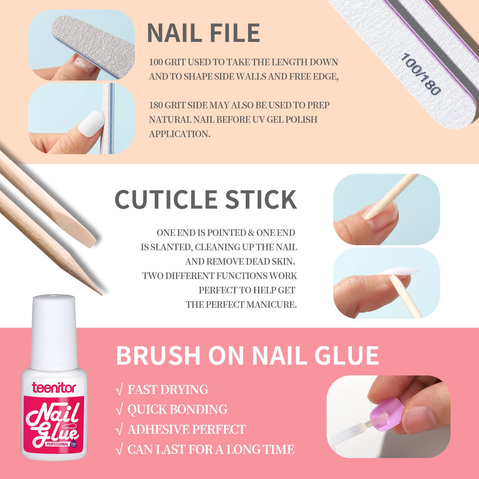 Teenitor Short Square Press On Nails - Matte Fake Nails with Glue Kit (12 Colors) | Easy DIY Artificial Nails for Everyday Wear & Special Occasions