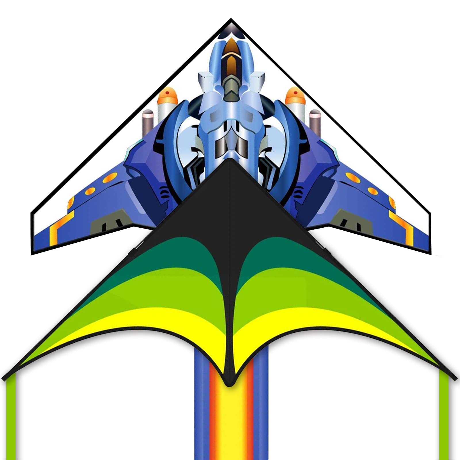 Colorful Airplane & Delta Kites for Kids & Adults - Outdoor Flying Toys for Beach, Park & Family Fun | Mint's Premium Kites for All Ages