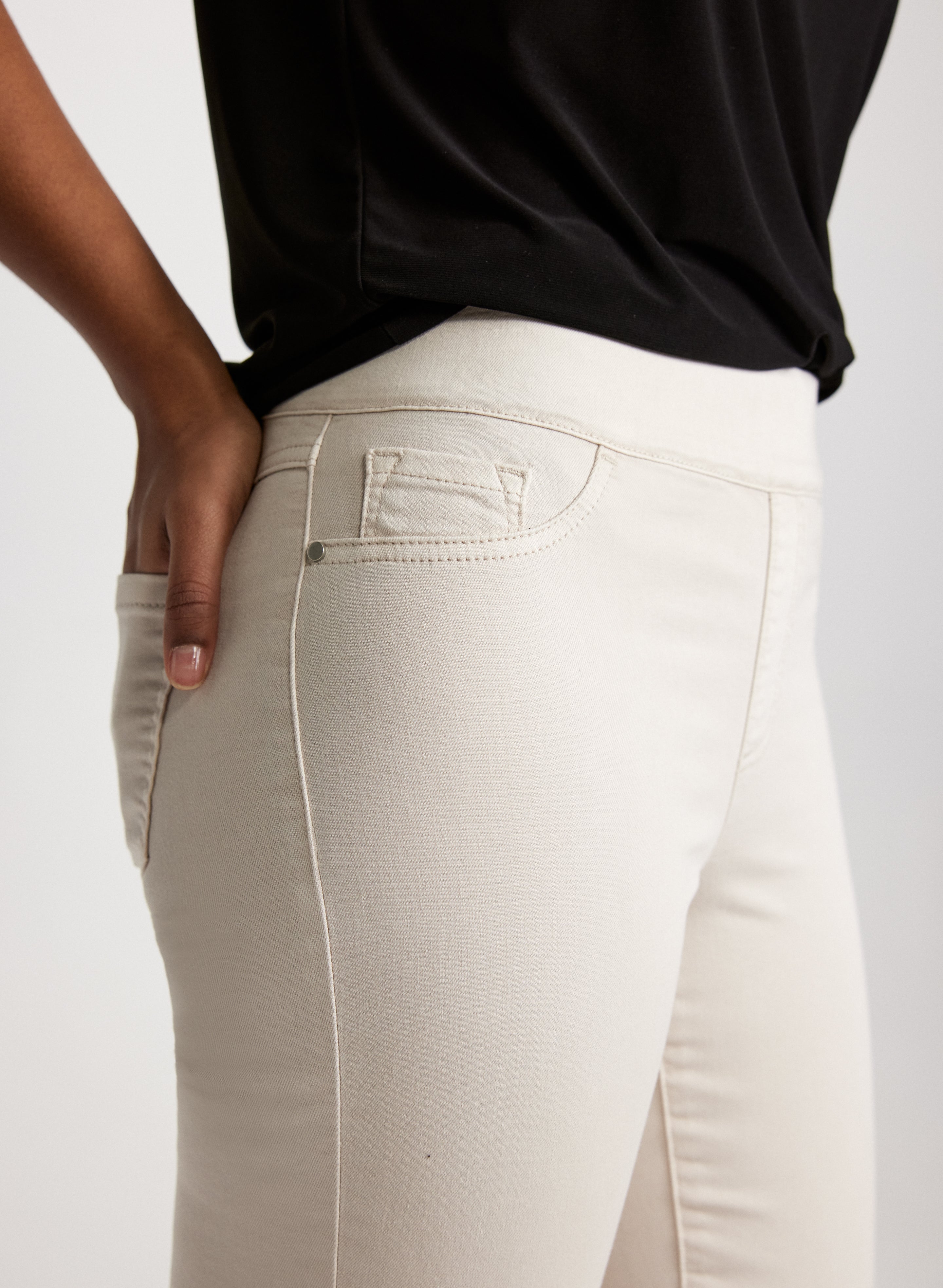 Women's Stretch Ankle Jeans - Pull On Skinny Jeggings for Comfort & Style - Perfect for Work, Travel & Casual Wear