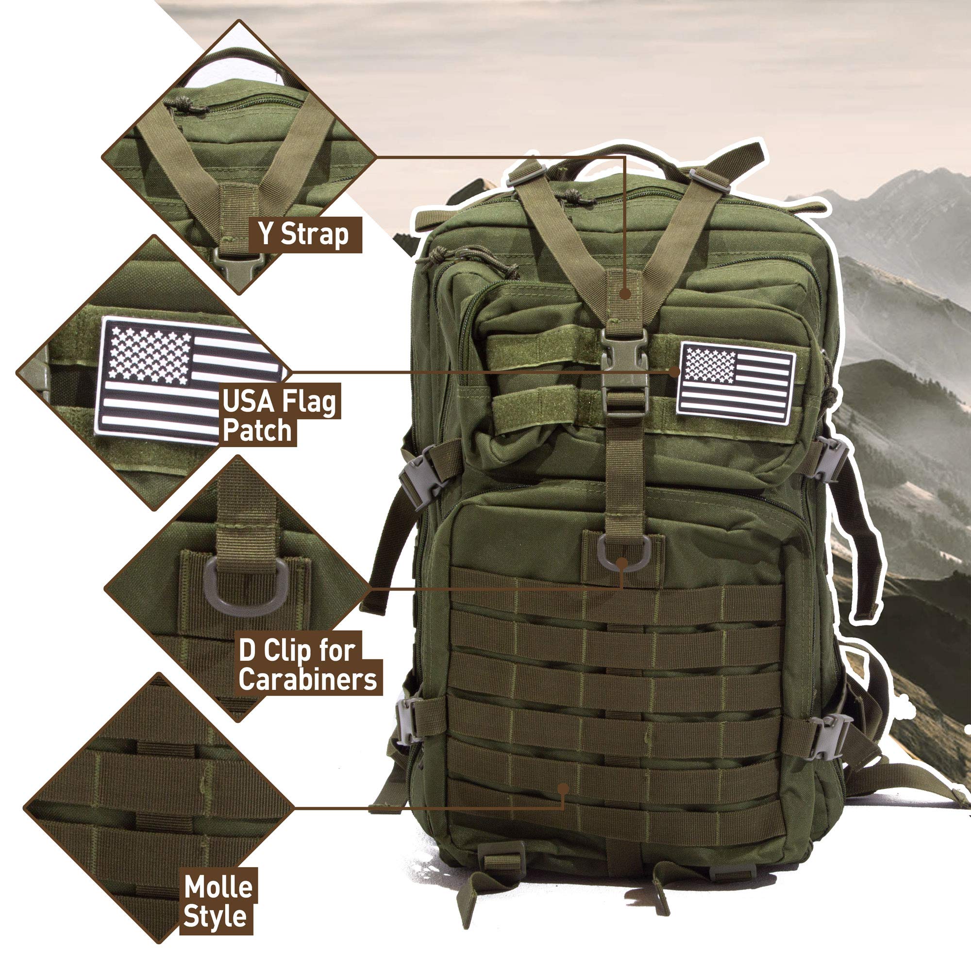 50L Tactical Bug Out Bag Backpack - Survival Essentials Backpack for Emergency Preparedness & Outdoor Adventures (Digital Camo) - Perfect for Hiking, Camping, and Disaster Preparedness