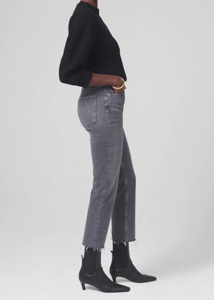 Daphne High Rise Stovepipe Jeans for Women - Slim Fit Crop Denim Pants - Perfect for Night Out, Party & Casual Wear