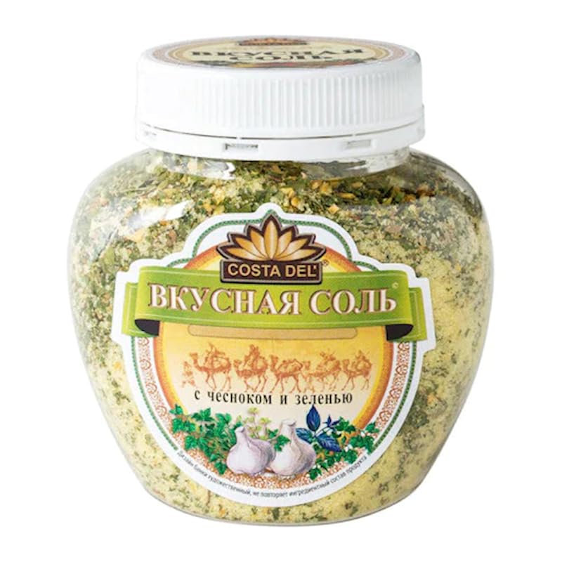 **Costa Del Delicious Garlic & Herb Salt Mix 400g - Premium Seasoning Blend for Meats, Pasta & Vegetables | Perfect for Grilling, Roasting & Everyday Cooking**