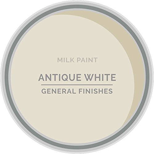 General Finishes Water Based Milk Paint - 1 Pint, Antique White - Perfect for Furniture Restoration, DIY Projects & Home Decor