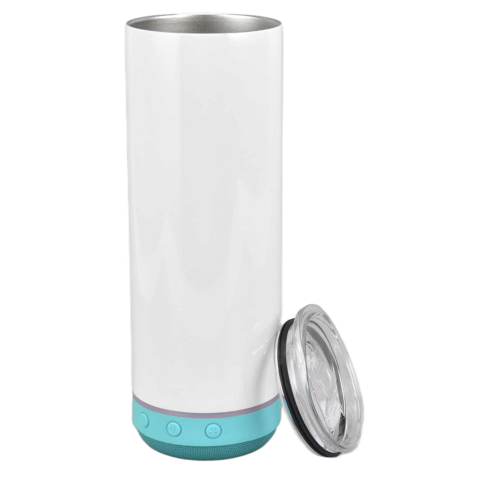 Portable 20oz Bluetooth Speaker Tumbler Cup - Detachable Stainless Steel Insulated Water Bottle with Sublimation Design & Wireless Music (Blue) - Perfect for Outdoor Activities, Travel, Gym & Home Use
