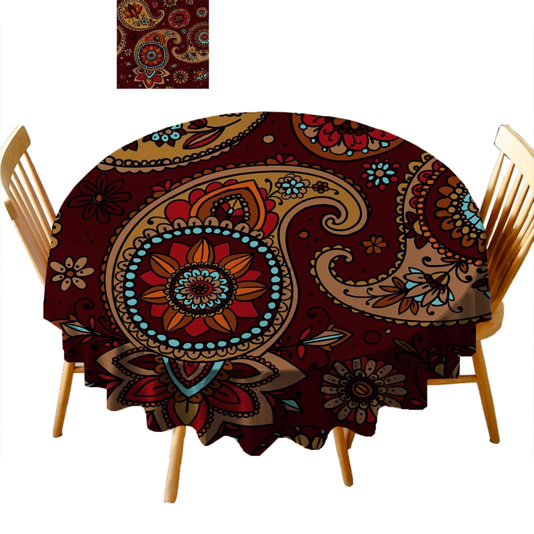 Round Tablecloths 36 Inch - Premium Fabric Table Cover for Coffee & Tea Tables (B63CL) - Perfect for Dining, Parties, and Home Decor