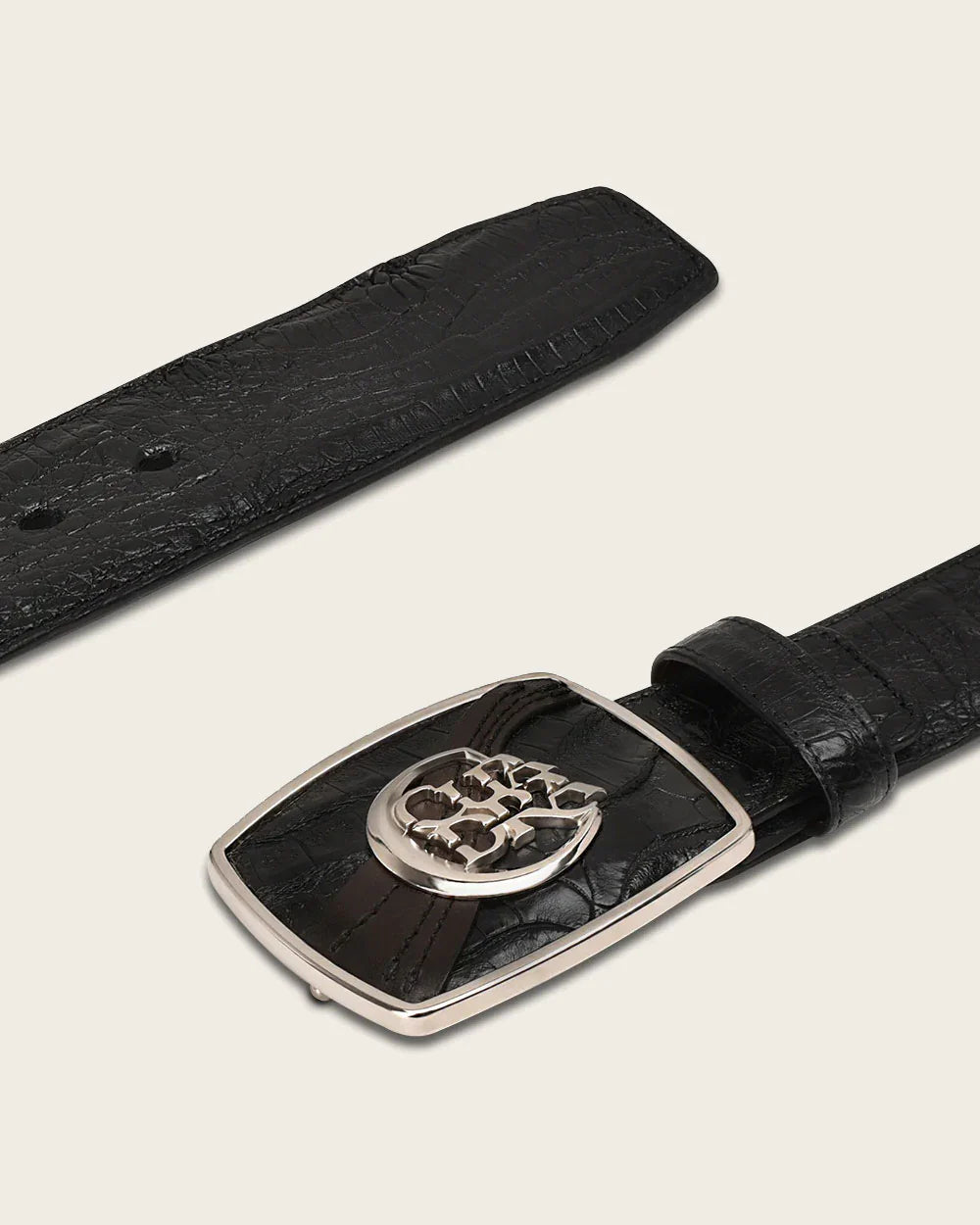 Cuadra Black Western Fashion Fuscus Belt for Men - Genuine Leather Cowboy Belt with Buckle - Perfect for Rodeo, Country Music Festivals & Western Outfits