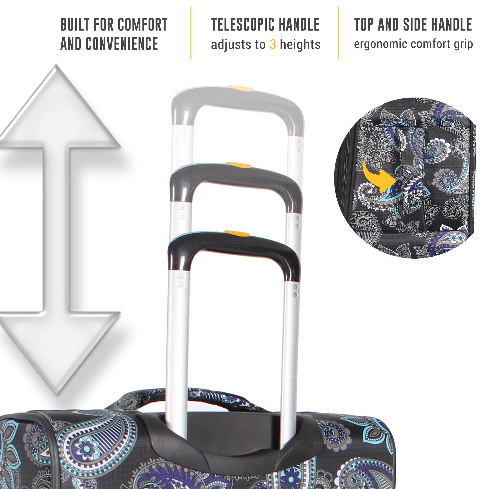 LUCAS 3-Piece Expandable Softside Spinner Luggage Set - Ultra Lightweight 20