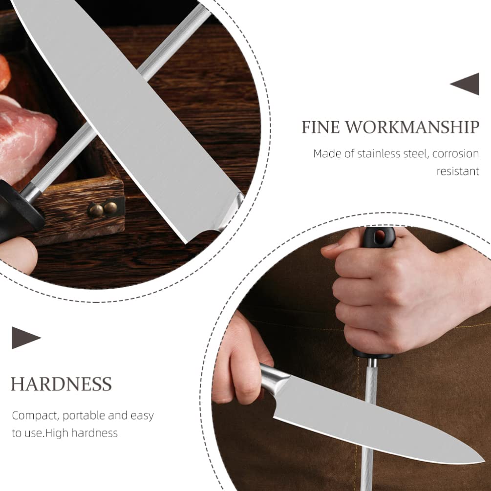 2-Pack Professional Kitchen Honing Rods - High-Quality Sharpening Rod for Knives, Chef Tools & Home Kitchen Supplies | Perfect for Sharpening, Honing & Maintaining Blades - Ideal for Chefs, Home Cooks & Culinary Enthusiasts