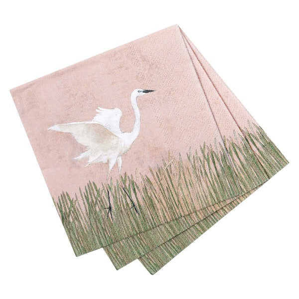 Premium Egret Paper Cocktail Napkins - 100% Recycled, 4.5