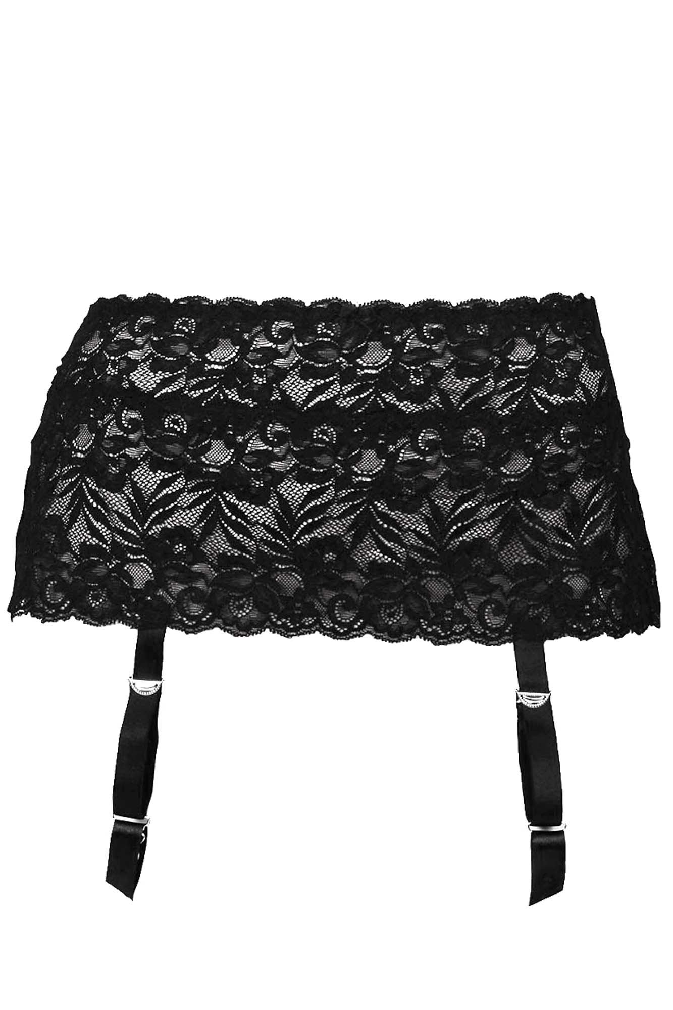 Angelique Plus Size Women's Floral Lace Garter Belt - Adjustable, Nickel-Free Stocking Holder for Bridal, Lingerie & Special Occasions