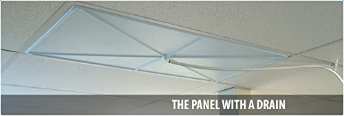 InBrella Reusable 2' x 4' White Ceiling Tile Leak Diverter Kit - Emergency Roof & Ceiling Leak Repair for Roofing, Plumbing & Refrigeration Pipes - Perfect for Acoustic & Drop Ceiling Tiles in Homes, Offices & Commercial Buildings