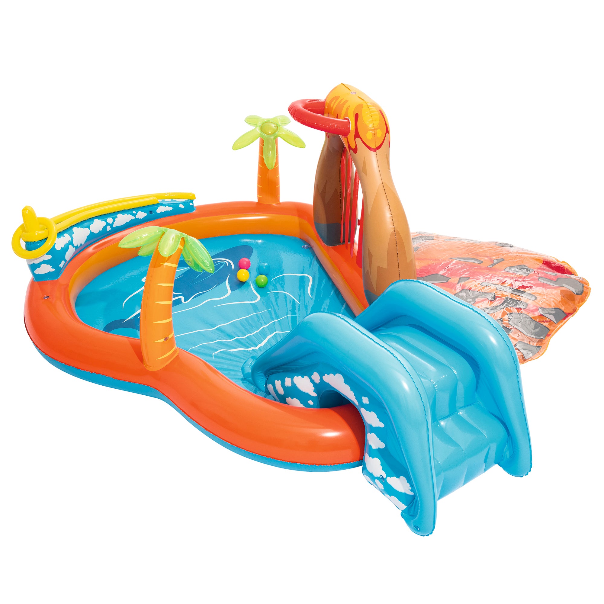 Bestway Lava Lagoon Inflatable Water Park for Kids - Family Backyard Splash Play Center for Summer Outdoor Fun