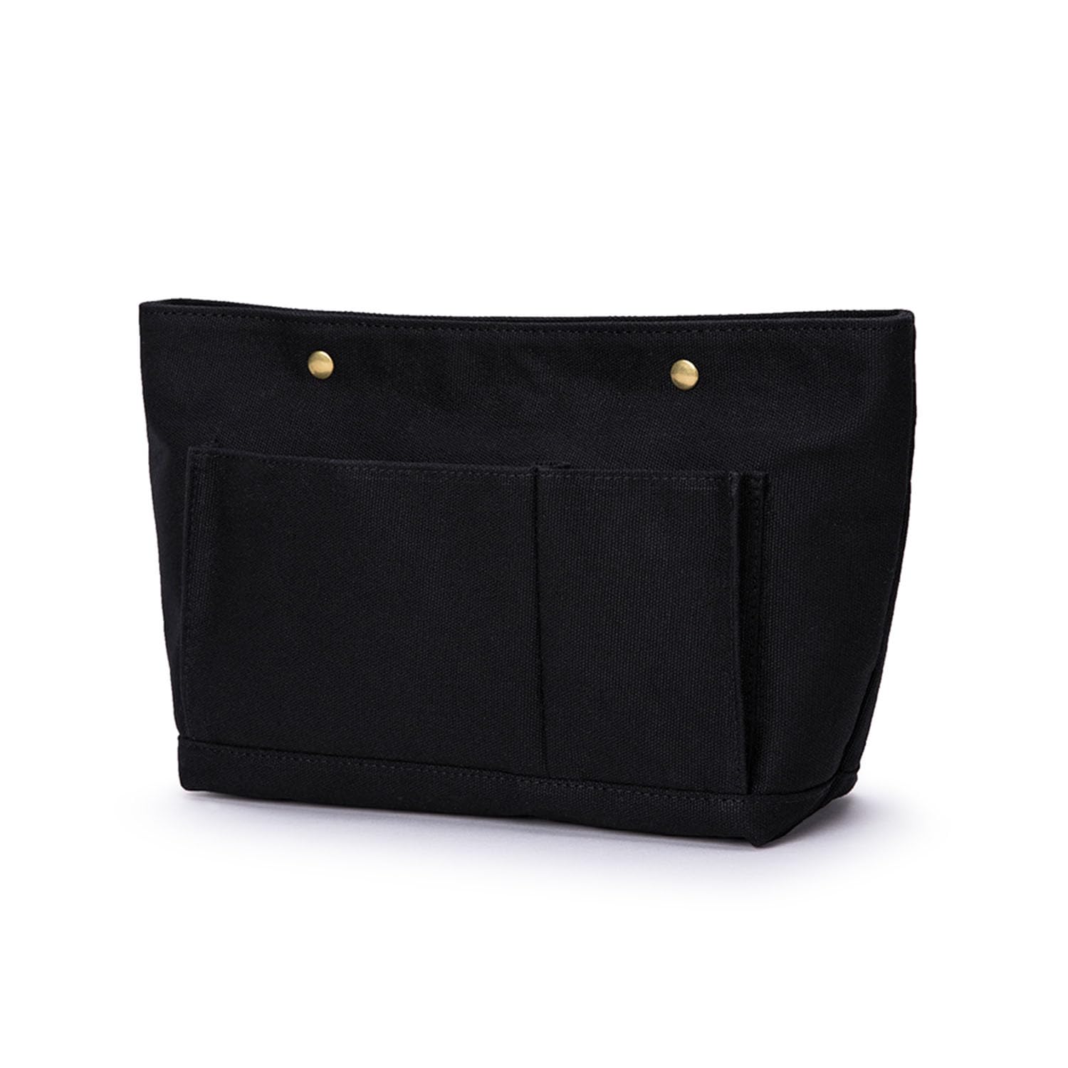 Lightweight Handbag Organizer Insert with Multiple Pockets - Cotton Canvas Storage Organizer for Purses, Cosmetic Bags & Travel Essentials (Medium, Black) - Perfect for Daily Use, Travel & Work