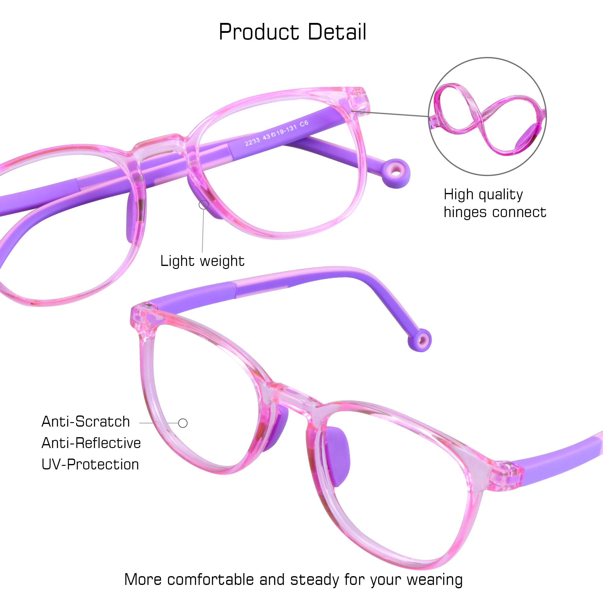 Kids Blue Light Blocking Glasses - Anti Eyestrain for Computer Use