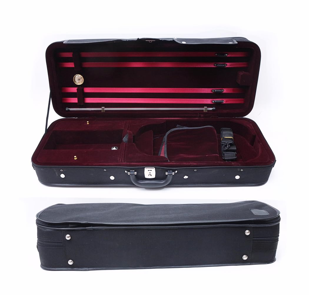 16 Inch Viola Case - Adjustable for 15 to 16.5 Inch Violas | Lightweight Oxford Fabric with Strong Handles & Back Straps | Perfect for Travel, School & Professional Musicians