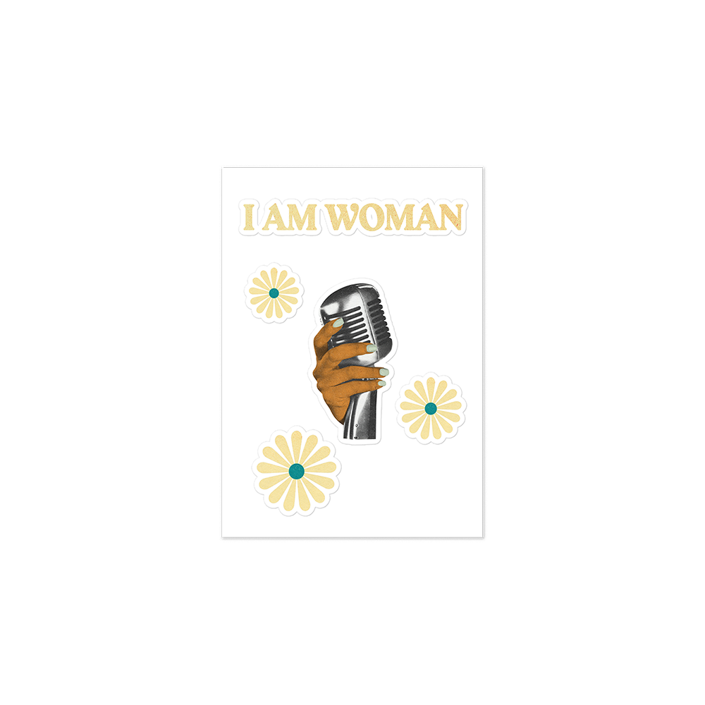 Empowering I Am Woman Stickers - Feminist Vinyl Decals for Laptops, Water Bottles & Notebooks - Perfect for Women's Day, Office & School Decor