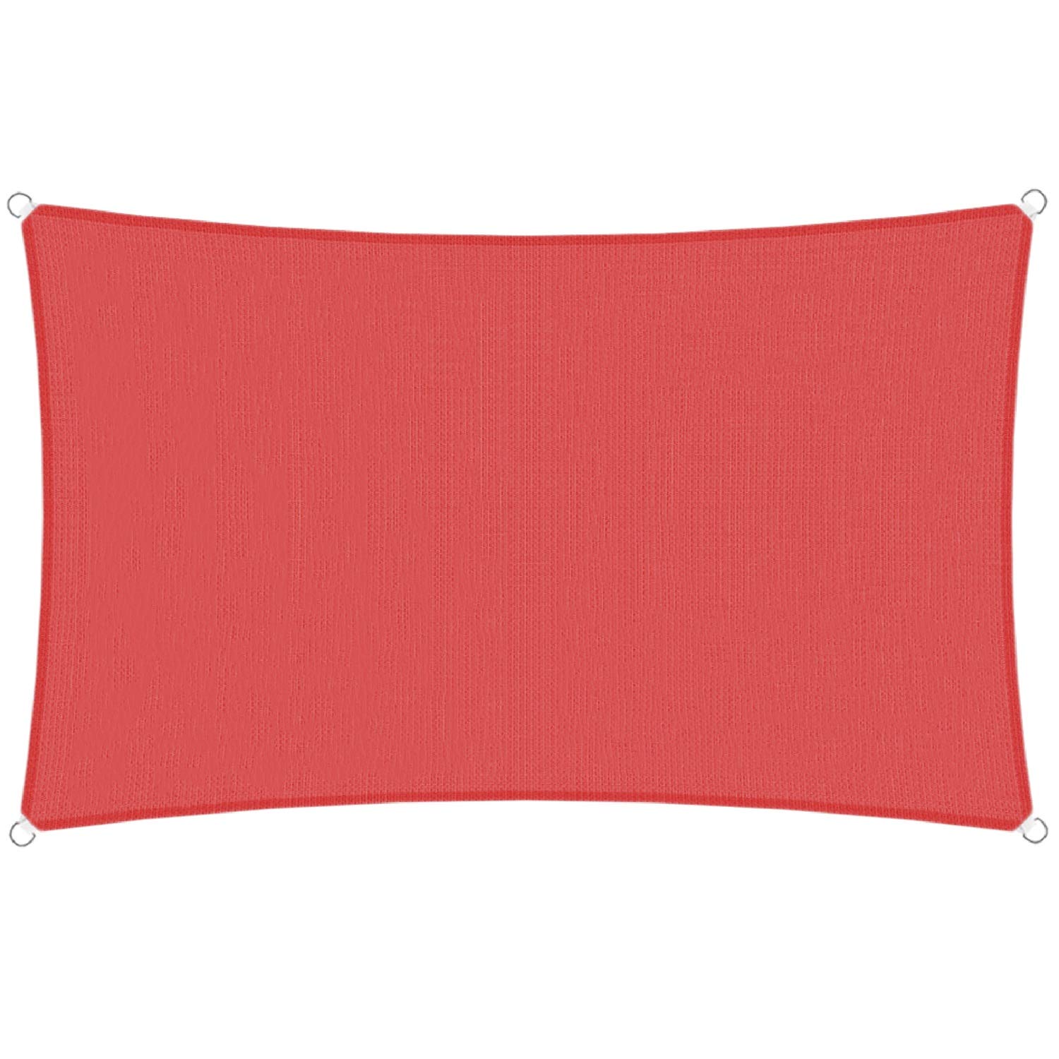 TANG Sunshades Depot 12' x 24' Rectangle Sun Shade Sail - Breathable UV Protection Canopy in Red (180 GSM HDPE) for Patio, Pool, Garden & Commercial Outdoor Shade Solutions