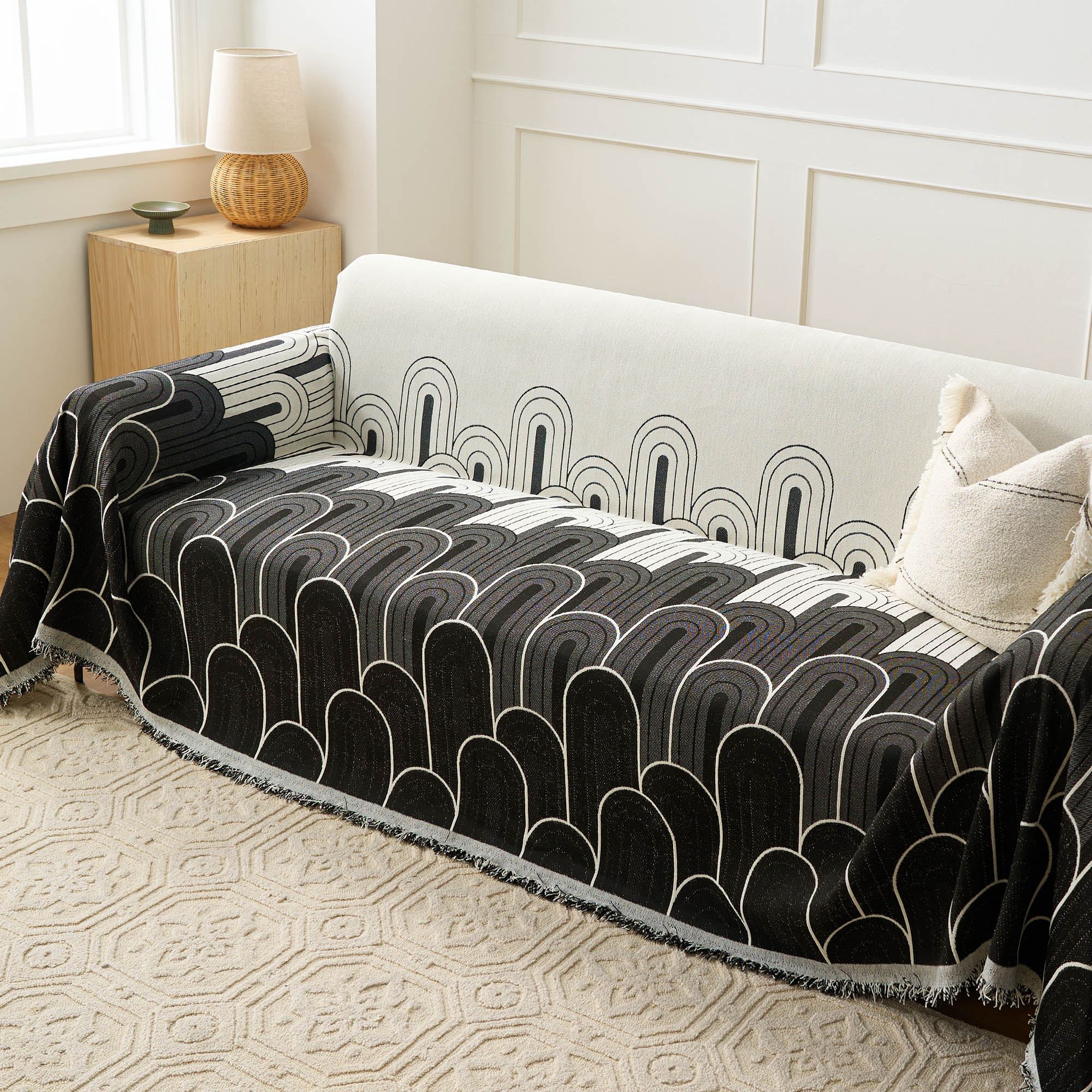 Celestial City Sofa Cover - Waterproof & Stretchable Furniture Protector for Living Room, Couch, Sectional - Final Sale | Perfect for Pets, Kids & Everyday Use