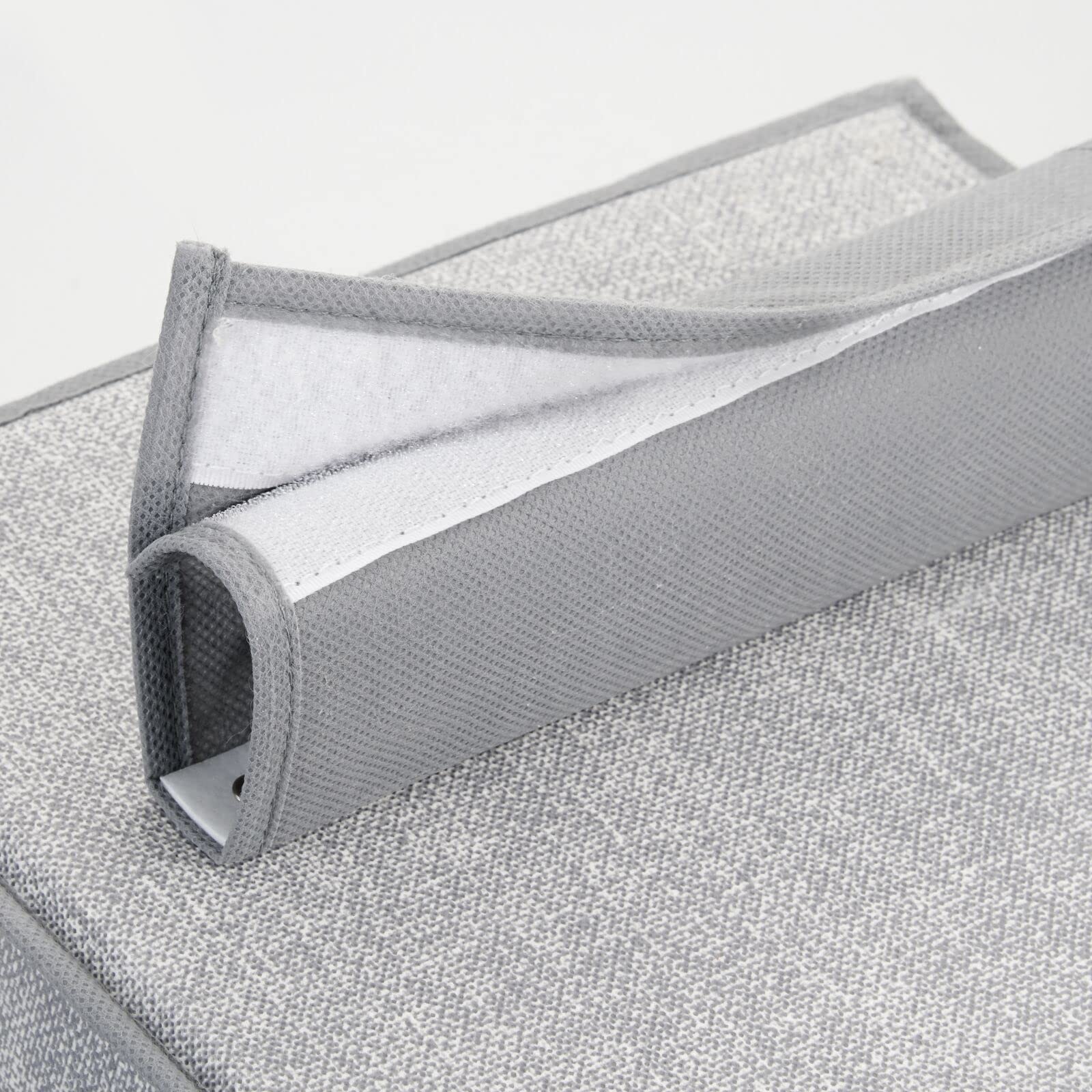 Fabric Hanging Organizer with 7 Shelves & 3 Drawers - Gray 2 Pack for Closet & Nursery Storage