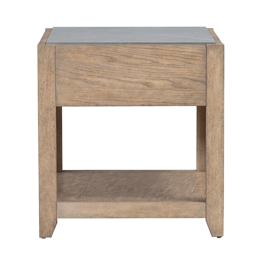 Millstone End Table - Stylish and Durable Side Table for Living Room, Bedroom, or Office - Perfect for Holding Lamps, Books, and Decor