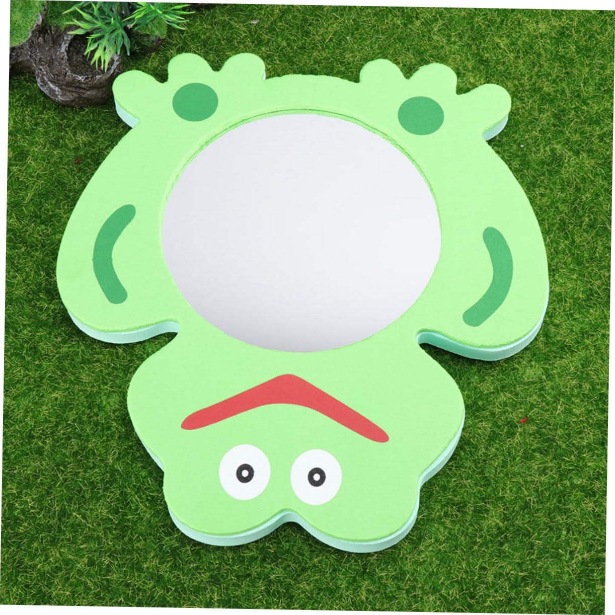 HEMOTON 8-Piece Frog Bath Mirror Toy Set - Safe Baby Toys for Newborns, Travel Mirror & Early Learning Educational Toy (EVA Green) - Perfect for Bathtime Fun, Nursery Play & Sensory Development