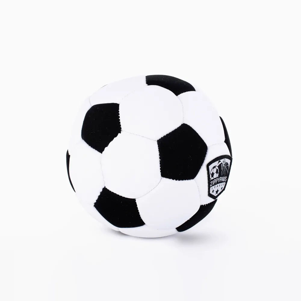 Soft Plush Soccer Ball for Dogs - SportsBallz Soccer ZippyPaws - Perfect for Playtime, Training & Interactive Pet Games