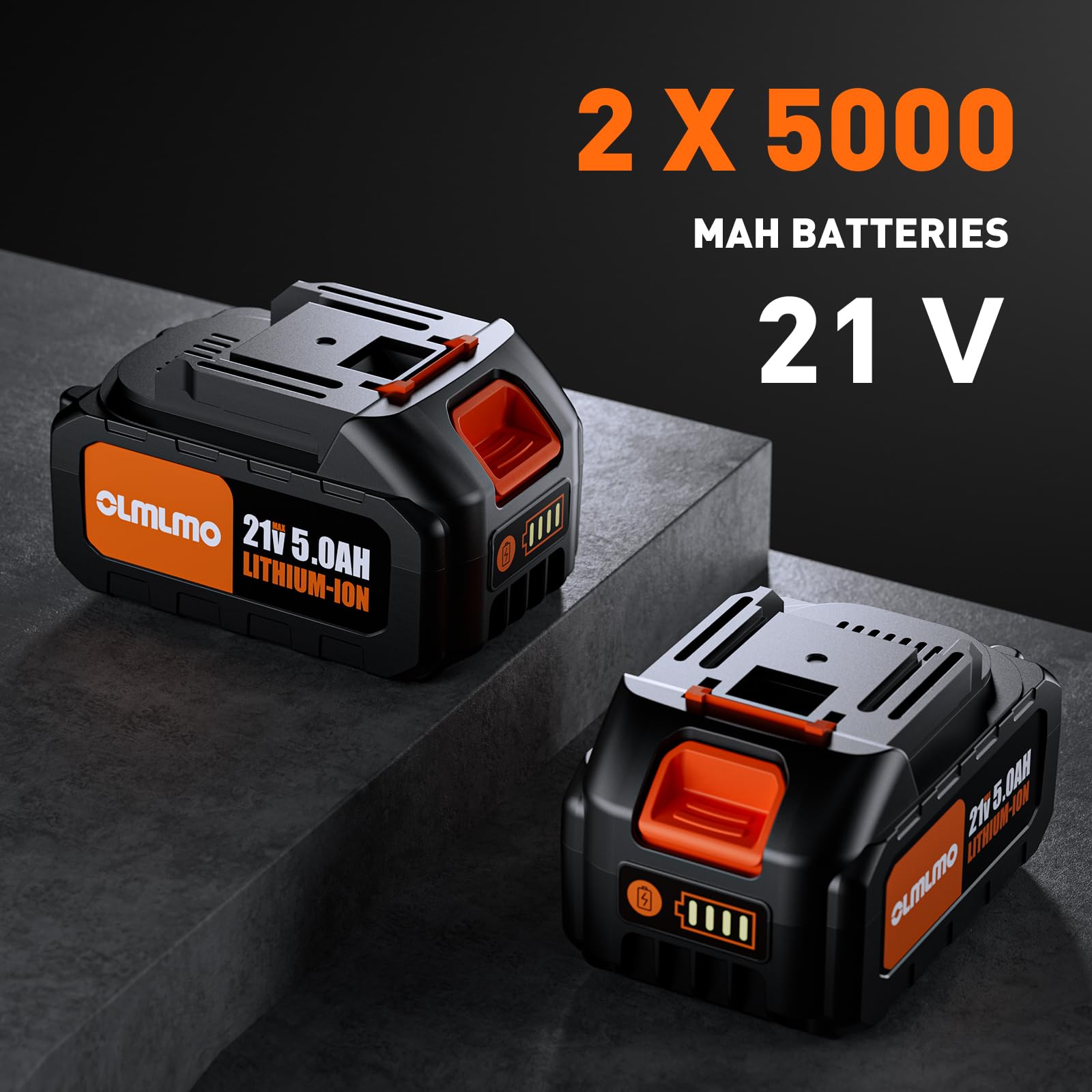 Brushless Cordless Impact Wrench 1/2 Inch - 800Ft-lbs High Torque, 2x5000mAh Batteries, 4-Speed Trigger & Fast Charger with 4 Sockets & Tool Box - Perfect for Automotive Repairs, Construction & DIY Projects