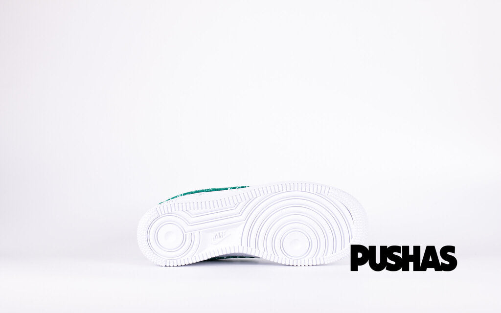 Nike Air Force 1 Low '07 Women's Sneakers - White Green Paisley (2022) | Casual Streetwear & Everyday Fashion Shoes for Women