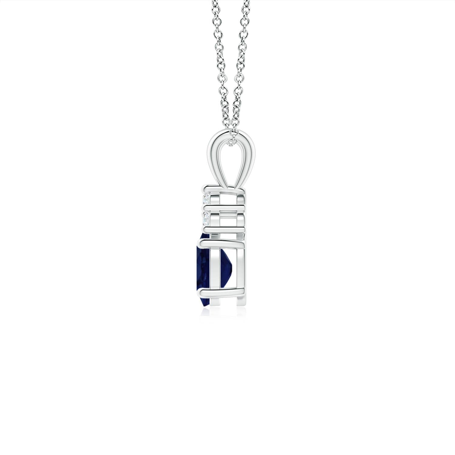 Natural Blue Sapphire Oval Pendant Necklace in Sterling Silver or 14K Solid Gold | September Birthstone Jewelry for Women | Perfect Birthday, Engagement, Anniversary & Wedding Gift | Elegant Everyday Wear & Special Occasion Jewelry