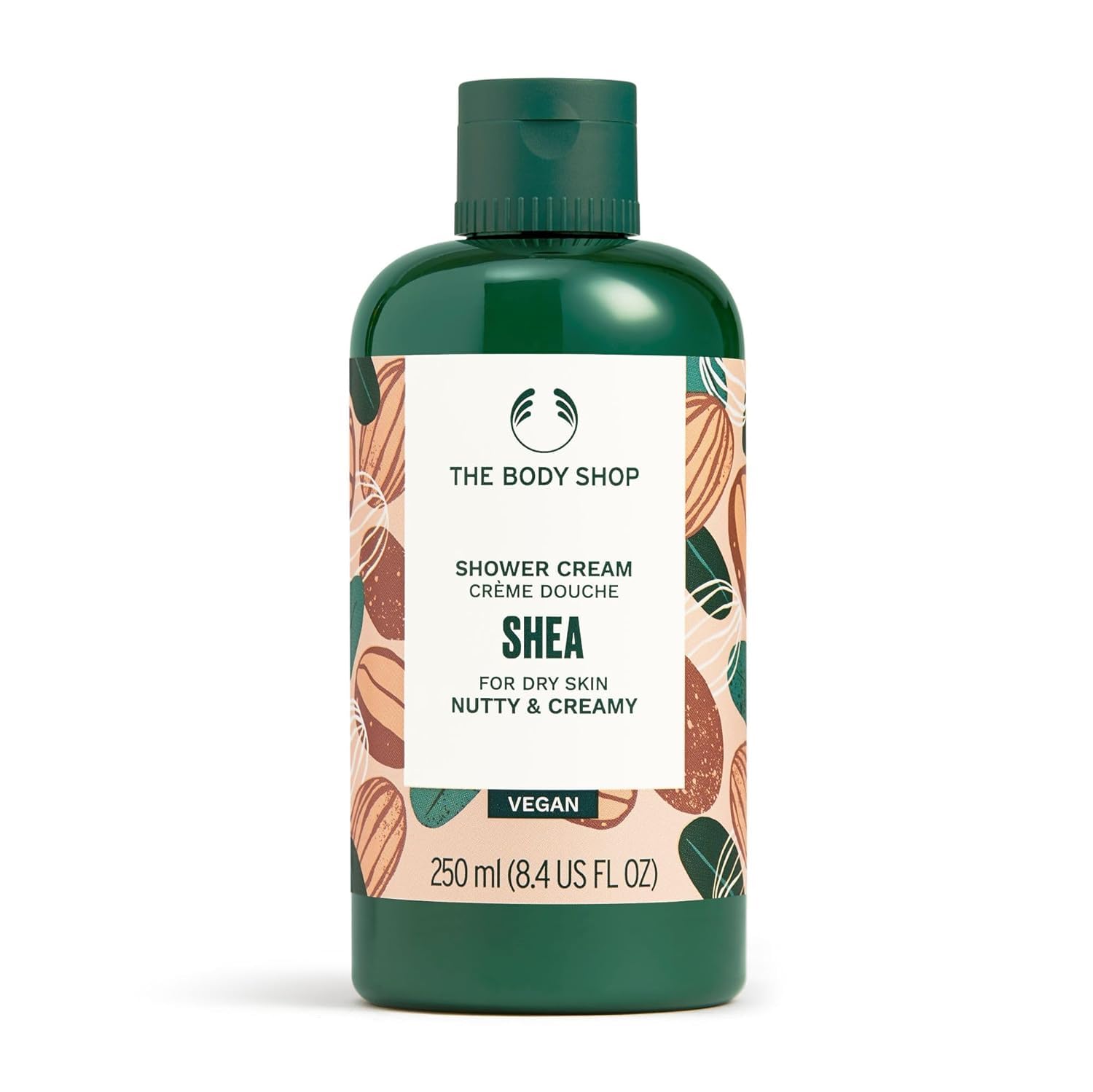 The Body Shop Vegan Shea Shower Cream for Dry Skin - 8.5oz Moisturizing Body Wash with Natural Shea Butter | Gentle Cleansing & Hydration | Cruelty-Free & Vegan Formula | Perfect for Daily Shower Routine & Spa-Like Experience