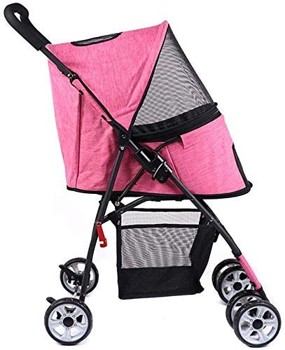 Black Pet Stroller for Dogs & Cats - Lightweight Travel Trolley, Jogger Buggy & Pushchair for Puppies - Perfect for Walks, Shopping & Outdoor Adventures