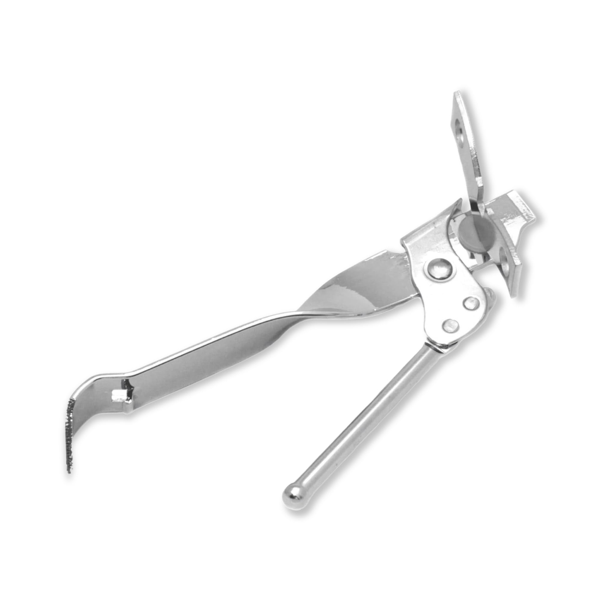 Premium Chef Craft Select Can Opener with Tapper - 6.5 Inch Ergonomic Design, Durable Nickel Plated - Perfect for Kitchen, Camping & Emergency Preparedness