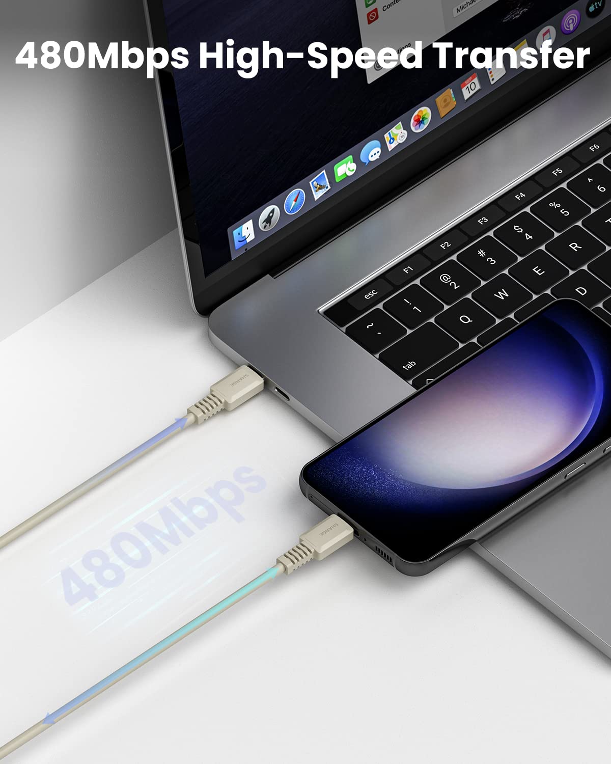 100W USB C to USB C Fast Charging Cable (3.9ft) - Compatible with MacBook, iPad Air 4, Galaxy S23, Pixel 7, Nintendo Switch - PD Quick Charge for Laptops, Tablets & Phones - Perfect for Home, Office & Travel Charging
