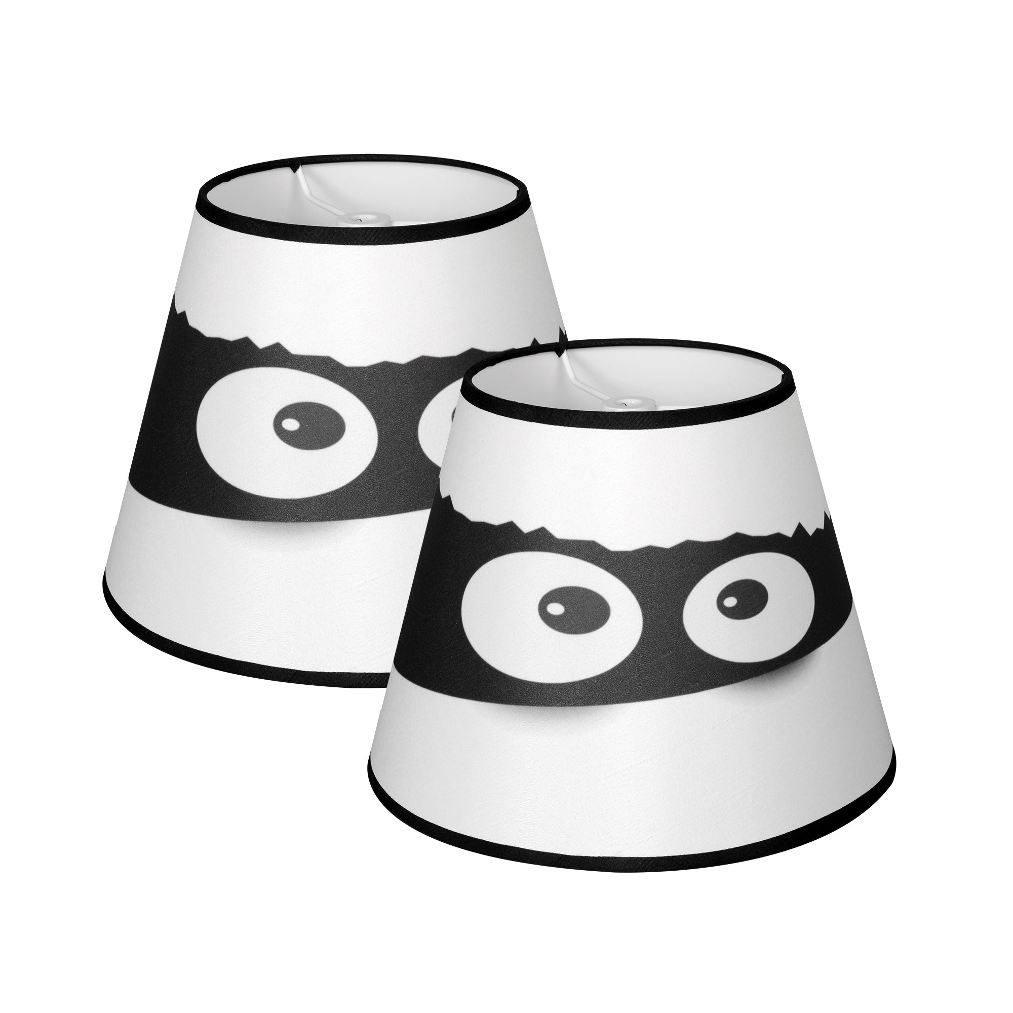 Halloween Round Empire Lamp Shade Set of 2 - 6x10x7.5 Inches | Carro Home Collection Limited Edition | Spooky Home Decor for Party & Living Room