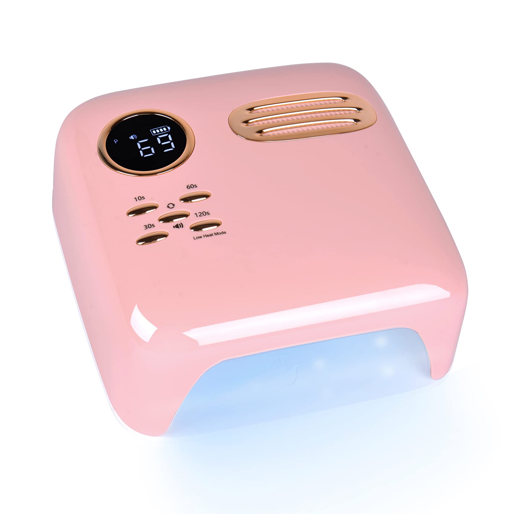 72W Professional Rechargeable UV LED Nail Lamp for Gel Polish - Wireless Fast Drying Manicure & Pedicure Machine with 15600mAh Battery | Perfect for Home Nail Salons, DIY Gel Nail Art, and Professional Nail Technicians