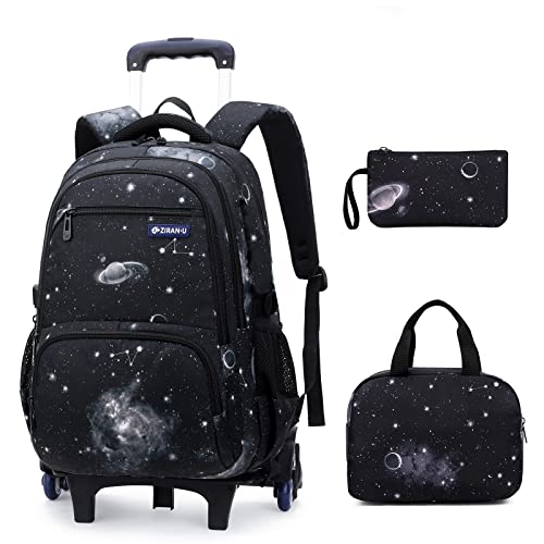 Large 6wheels-3pcs Black-starry Sky
