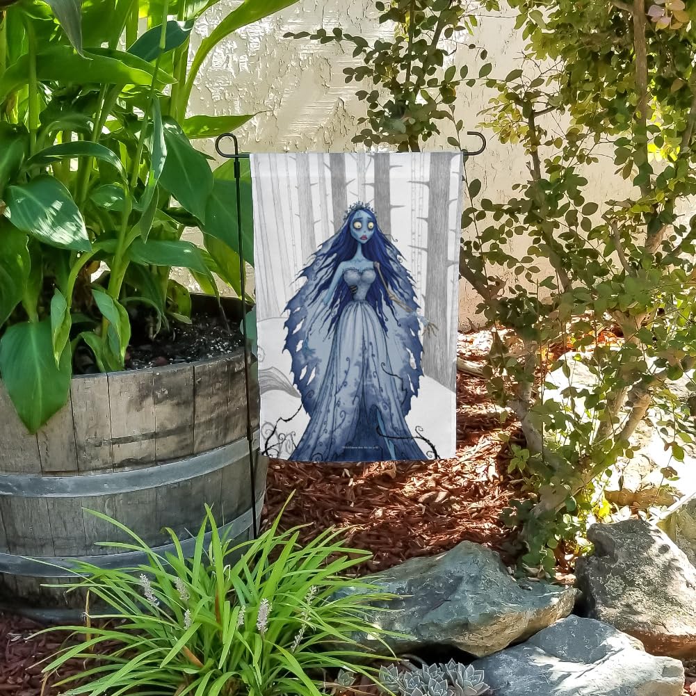 Corpse Bride Halloween Garden Flag - Spooky Outdoor Decoration for Yard, Porch, and Halloween Party Decor