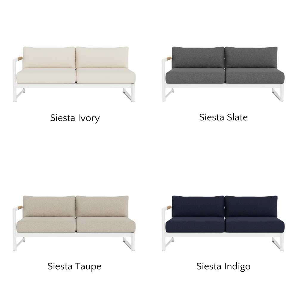 Breeze XL Outdoor 2-Seat Patio Sofa with Left Armrest - Perfect for Backyard, Garden, and Poolside Relaxation