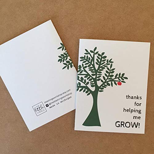 Thank You Cards for Teachers - Set of 4 Appreciation Greeting Cards with Envelopes - Perfect for Teacher Gifts, End of Year, Graduation & Special Occasions