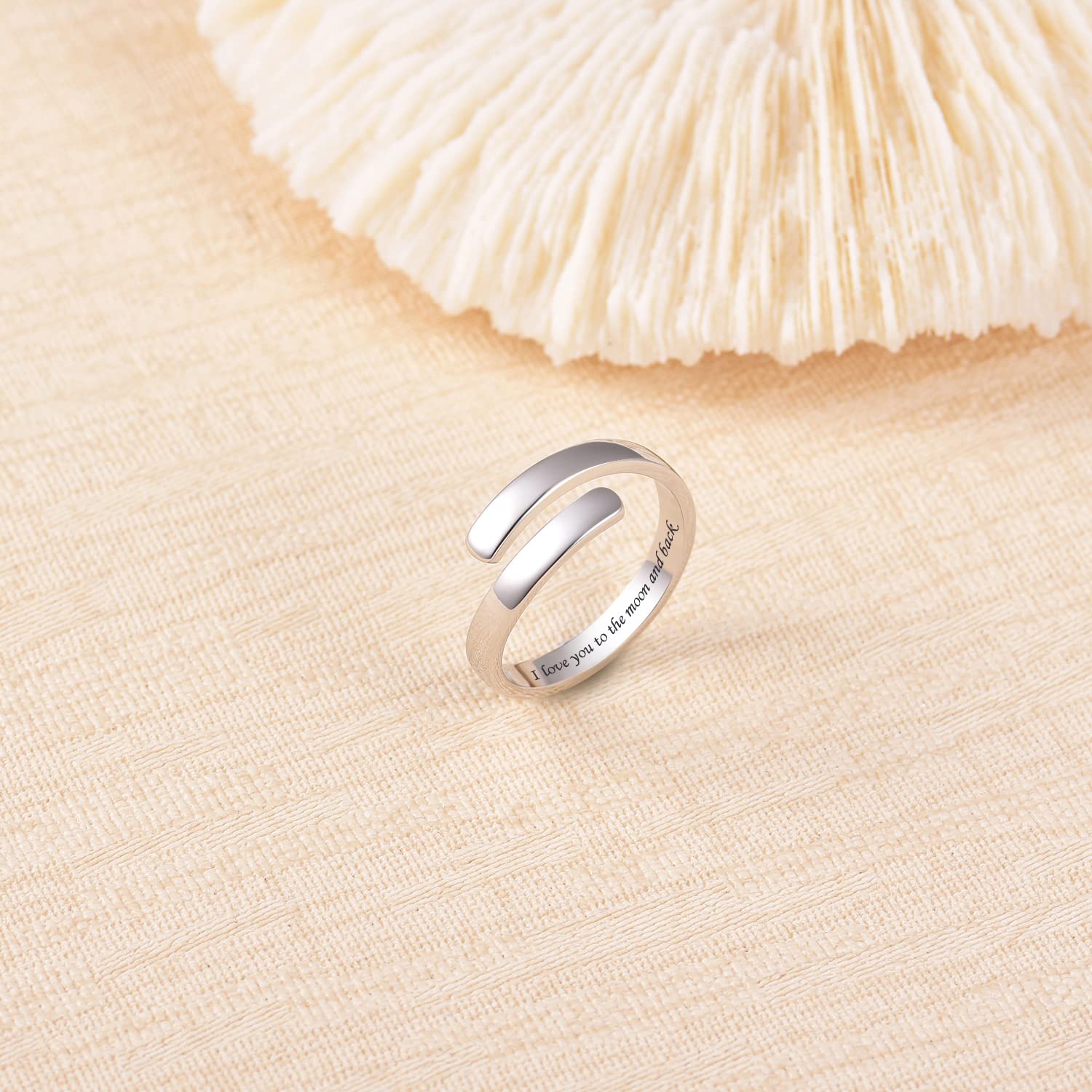 BEILIN 925 Sterling Silver Adjustable Inspirational Ring - Motivational Jewelry Gift for Women & Teens | Perfect for Graduation, Birthday & Daily Encouragement