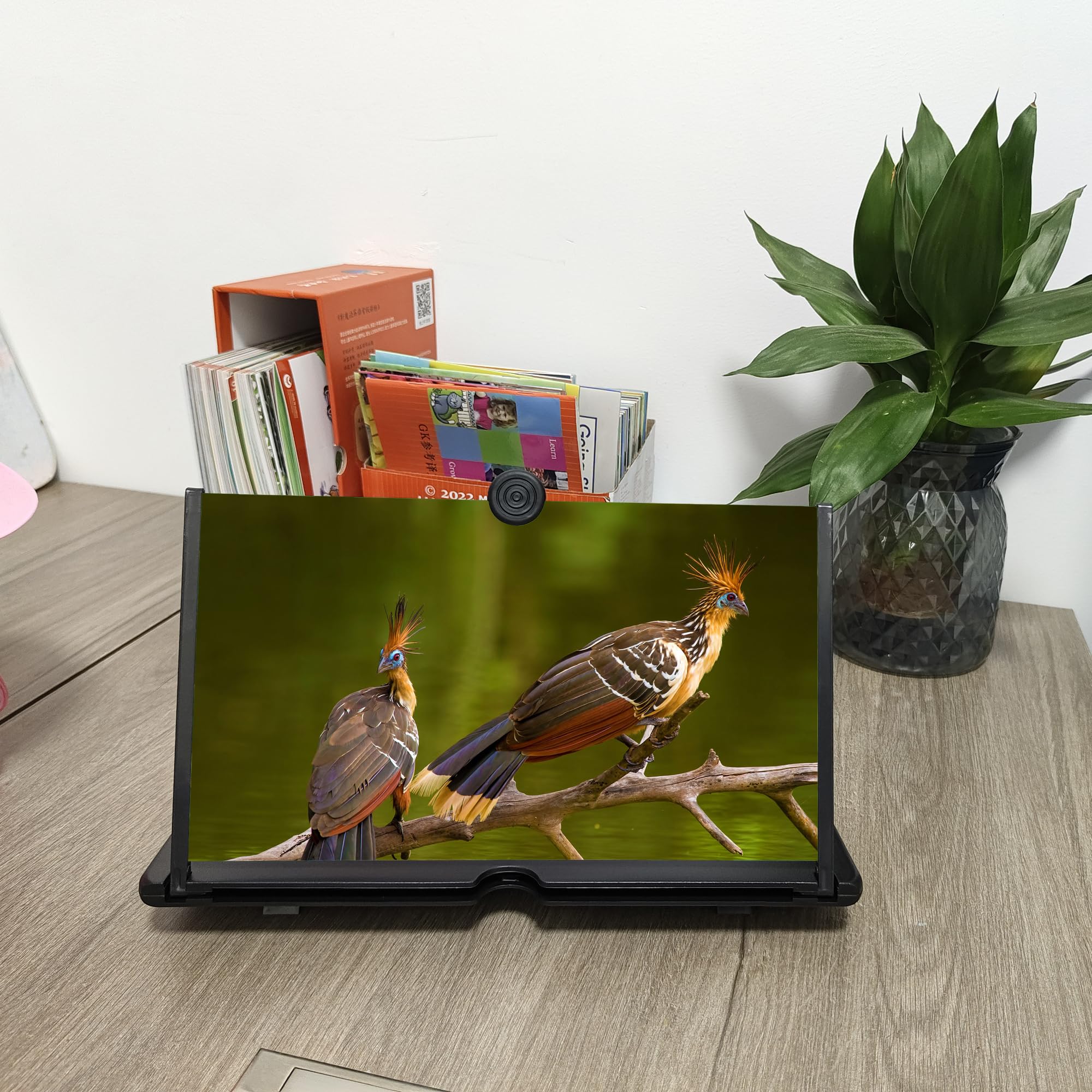 14-inch 3D HD Mobile Phone Screen Magnifier - Foldable Phone Stand with Screen Amplifier for Movies & Videos, Compatible with All Smartphones (Black) | Perfect for Home Theater, Gaming & Travel Entertainment