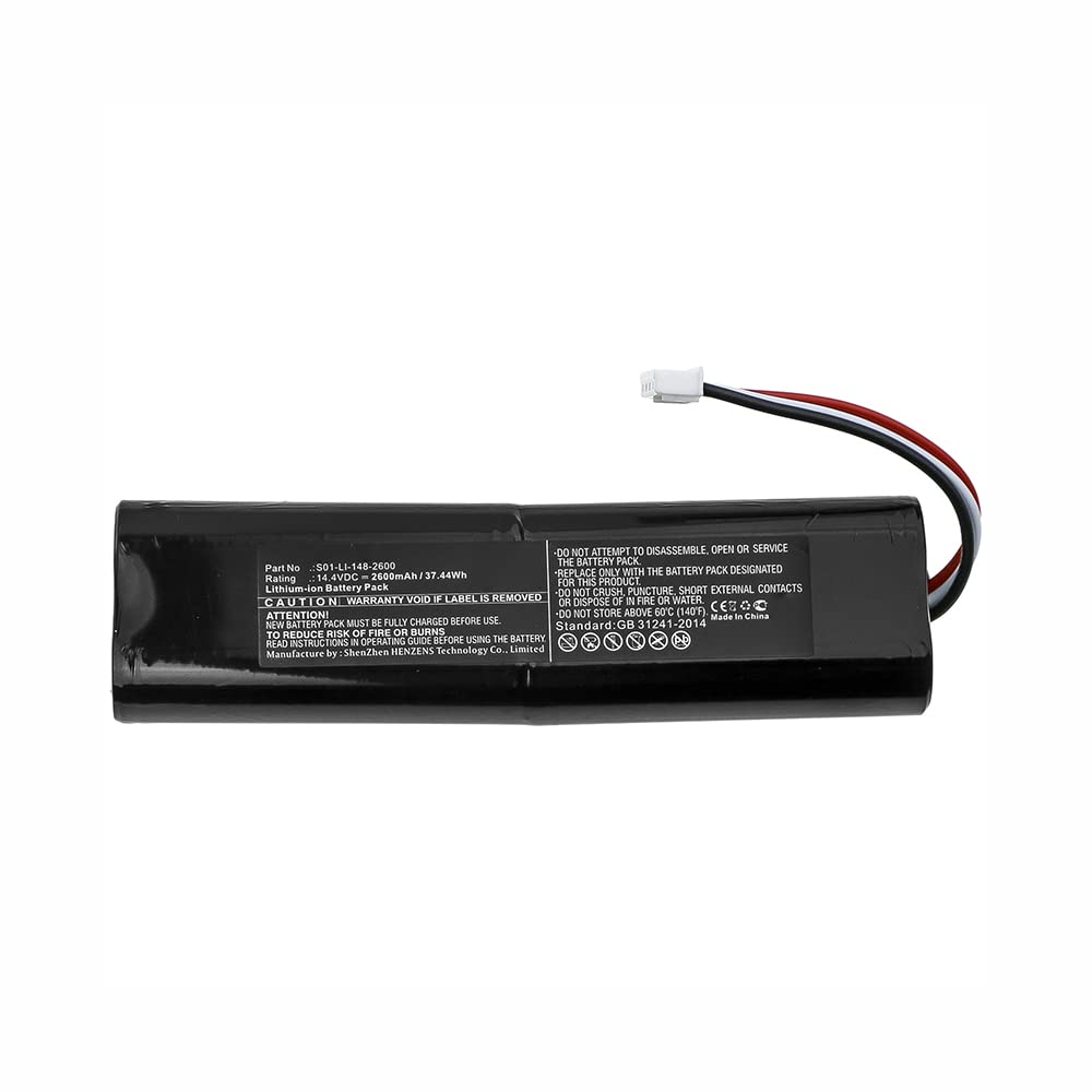 Synergy Digital Replacement Vacuum Cleaner Battery 14.4V 2600mAh Li-ion - Compatible with Ecovacs S01-LI-148-2600 & S01-LI-148-3200 Models - Perfect for Home Cleaning, Pet Hair Removal & Hard Floor Maintenance