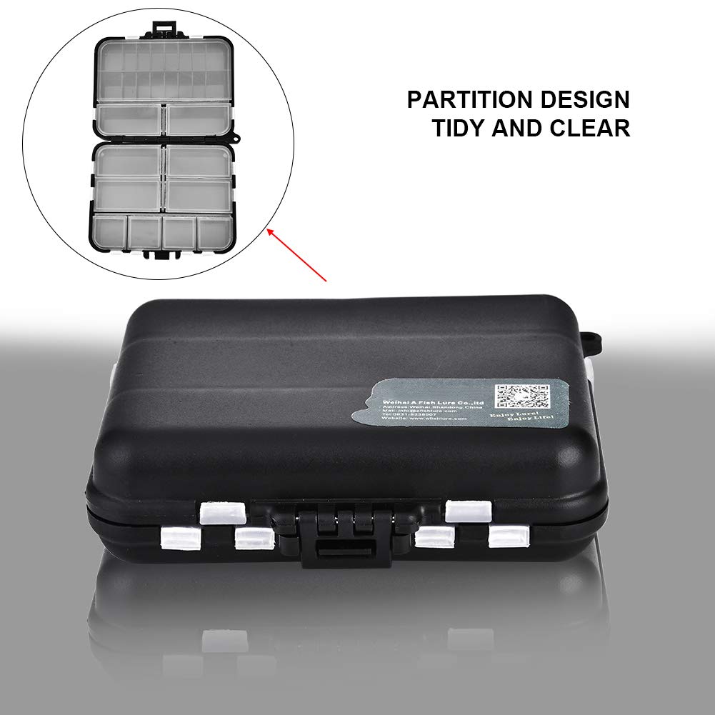 Health Gear Fishing Lure Box - Waterproof Bait Storage Tackle Organizer with Adjustable Compartments | Portable Plastic Hooks Container for Bass, Trout & Saltwater Fishing | Perfect for Boat, Kayak & Shore Fishing Trips