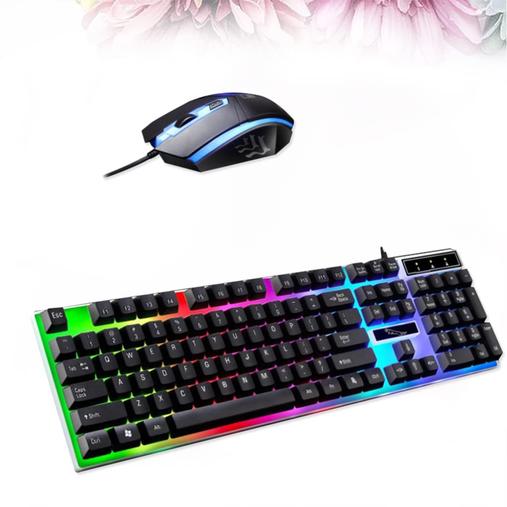Cool LED Backlit USB Gaming Mechanical Keyboard - Wired RGB Backlit Keyboard for PC, Laptop, Mac - Ergonomic Design with Anti-Ghosting for Gamers & Typists (Black) - Perfect for Gaming, Office Work, and Programming