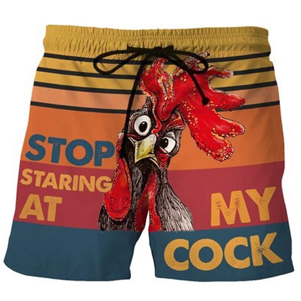 Printed Men's Drawstring Pants & Shorts - Casual Beachwear, Swim Trunks for Swimming, Lounging & Summer Activities | Quick-Dry Comfort for Pool, Vacation & Outdoor Wear