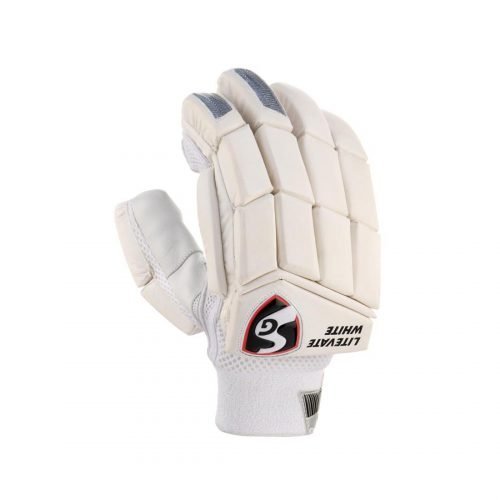 SG Litevate White Junior/Youth Cricket Gloves - Lightweight Protective Gear for Young Players - Perfect for Practice, Training & Matches