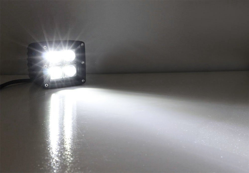 40W CREE LED Pods with Lower Bumper Mounting Bracket & Wiring Harness - Compatible with 2009-2014 Ford F150 - Off-Road Lighting for Trucks, ATVs, and Trail Adventures