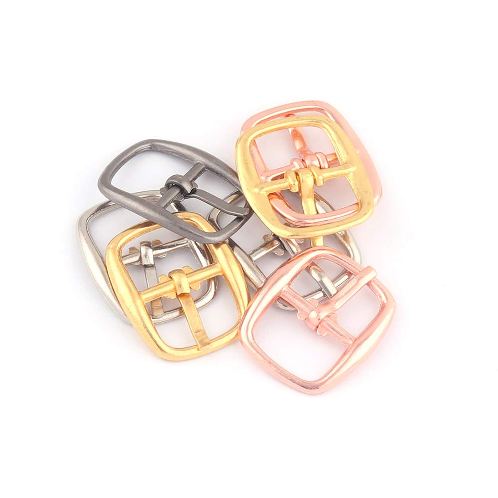 12MM Rose Gold Adjustable Slide Buckle - 6PCS Metal Purse Backpack Belt Clasp for Handbags, Luggage Straps & DIY Webbing Hardware | Fashion Accessories & Travel Gear